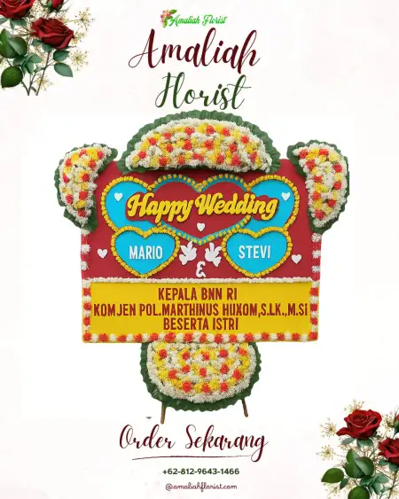 Papan Bunga Pernikahan Alasangker
